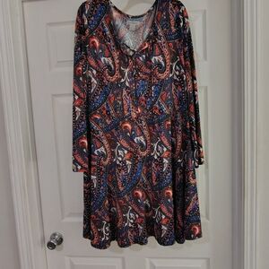 Alice & You Vibrant Paisley Long Sleeve Dress
